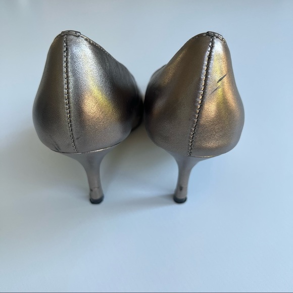 Roberto Vianni Bronze Leather Heels- size 7 - Picture 3 of 11